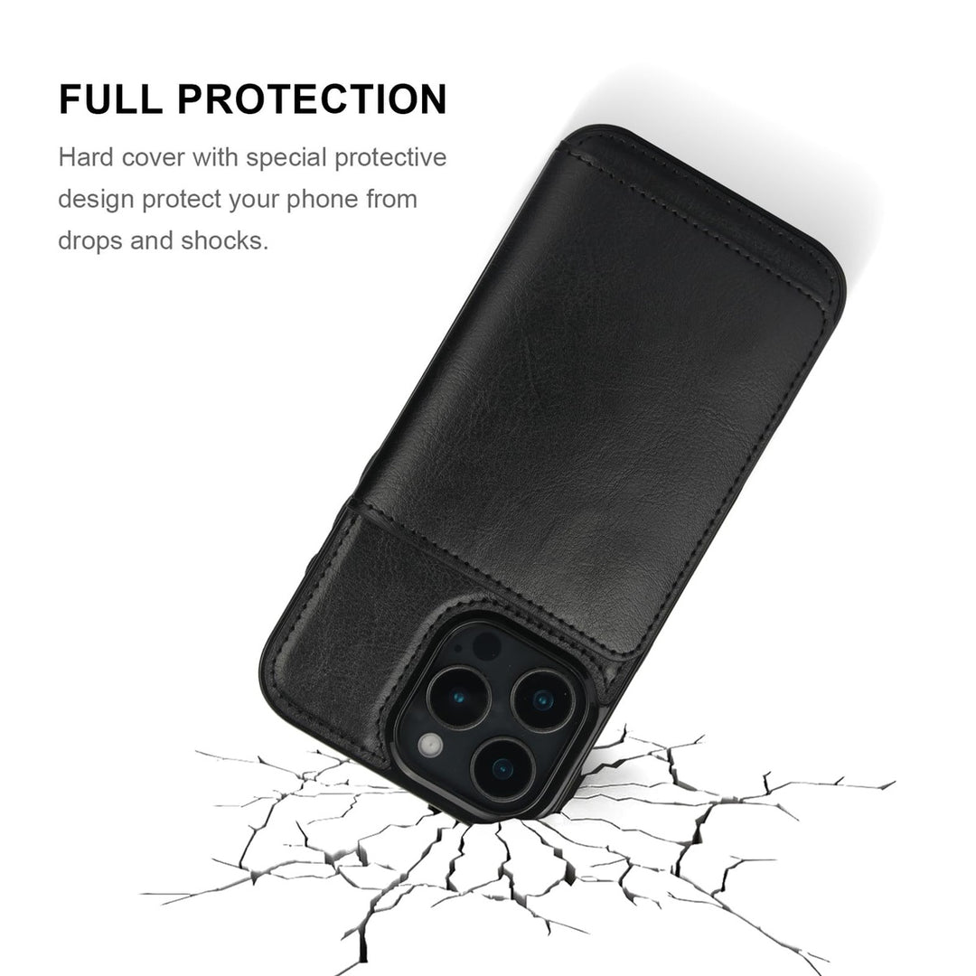 iPhone 16 Pro Max Brown Leather Wallet Case - DOKUTRONIX