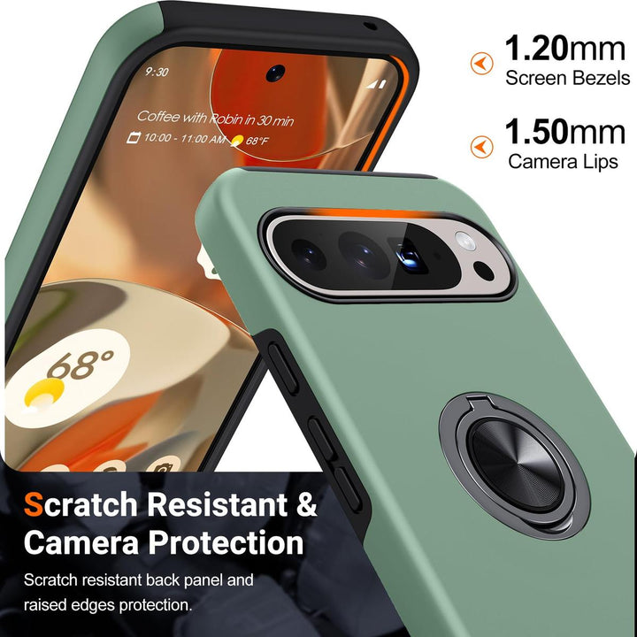 JAME Slim Shockproof Case for Pixel 9 Pro XL - Alpine Green - DOKUTRONIX