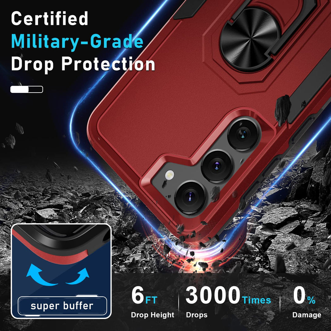 Janmitta Galaxy S23+ Red Heavy-Duty Case & Protectors - DOKUTRONIX