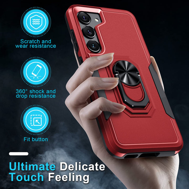 Janmitta Galaxy S23+ Red Heavy-Duty Case & Protectors - DOKUTRONIX