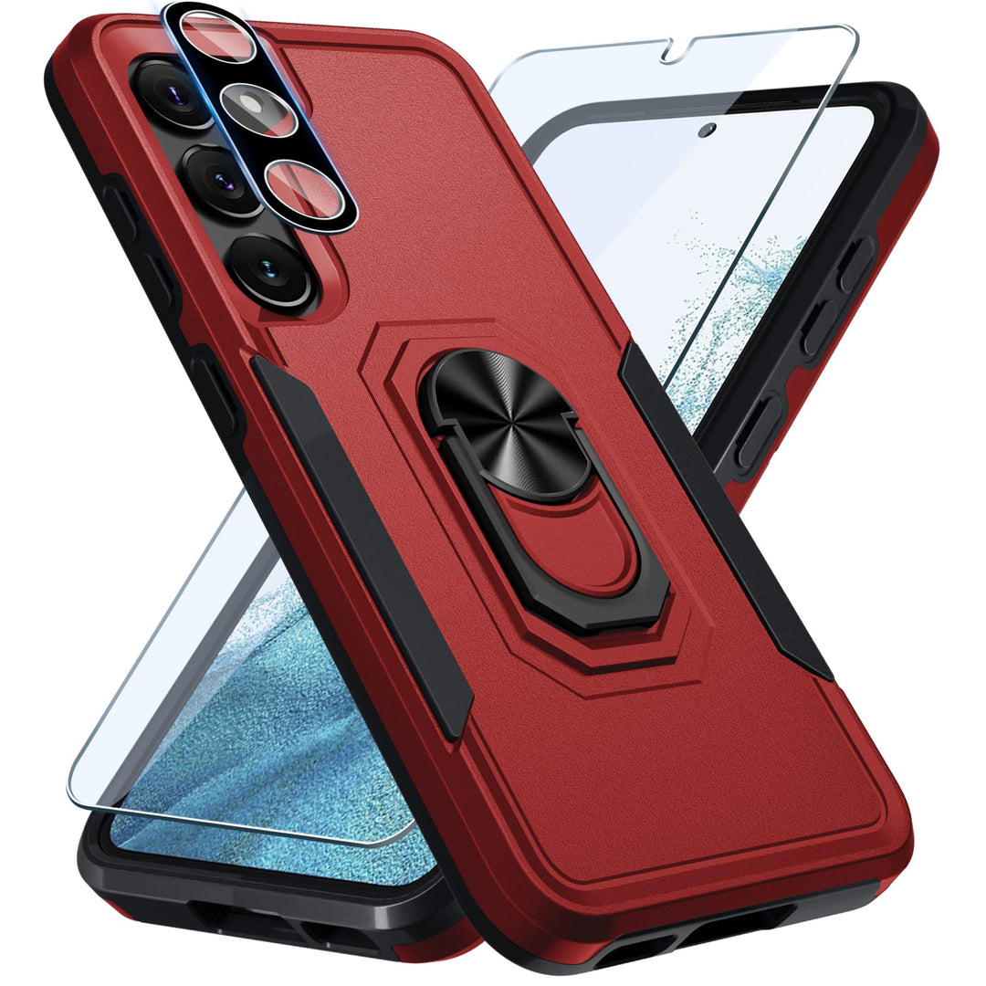 Janmitta Galaxy S23+ Red Heavy-Duty Case & Protectors - DOKUTRONIX