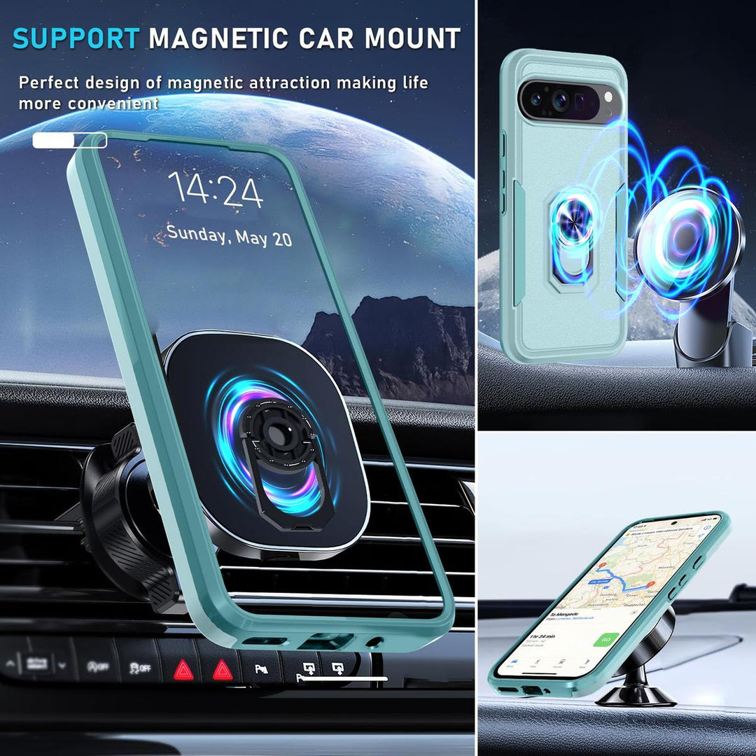 Janmitta Mint Green Heavy-Duty Pixel 9 Pro XL Case - DOKUTRONIX