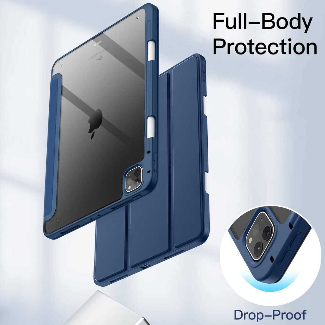 JETech Slim Clear iPad Pro Case with Pencil Holder - DOKUTRONIX