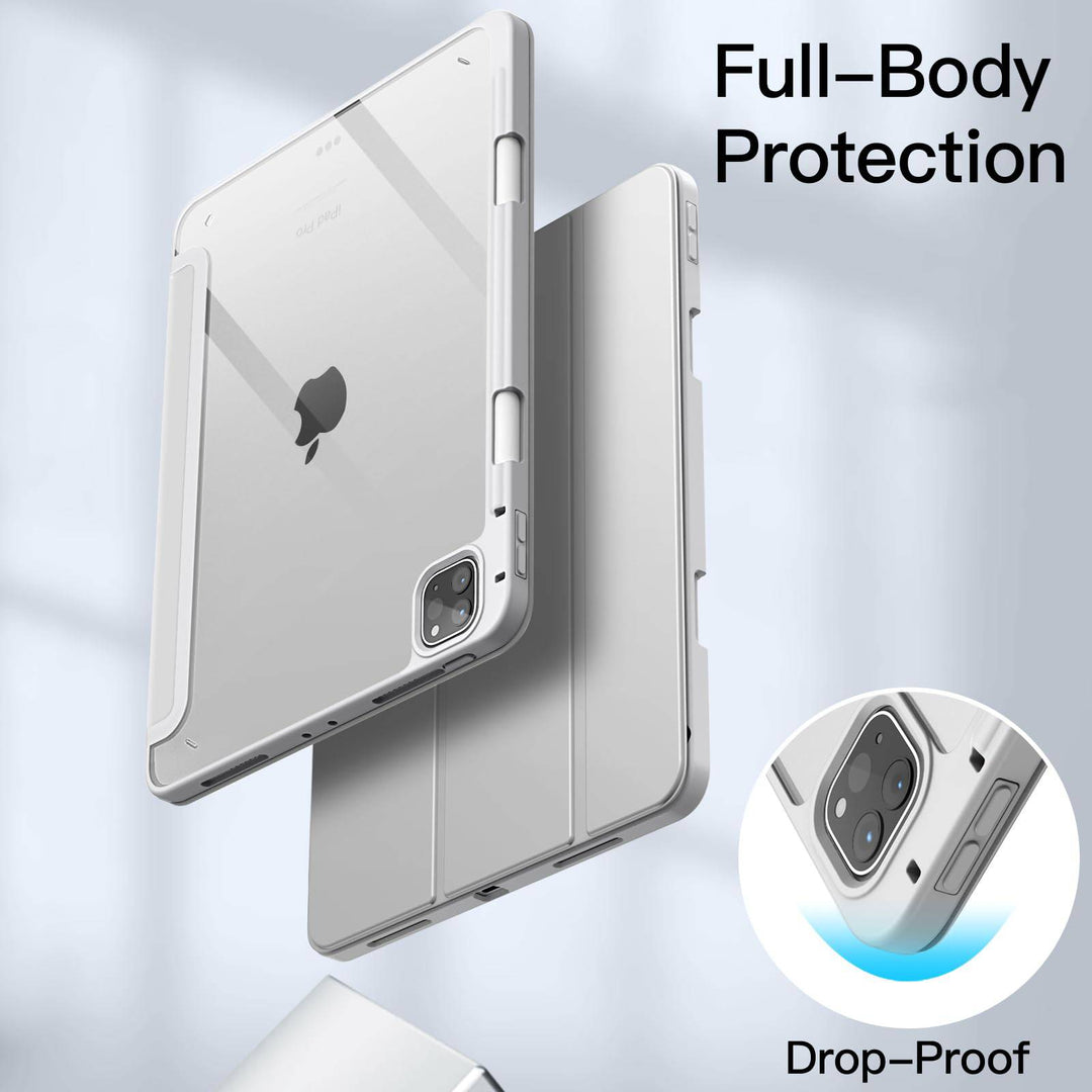 JETech Slim Clear iPad Pro Case with Pencil Holder - DOKUTRONIX