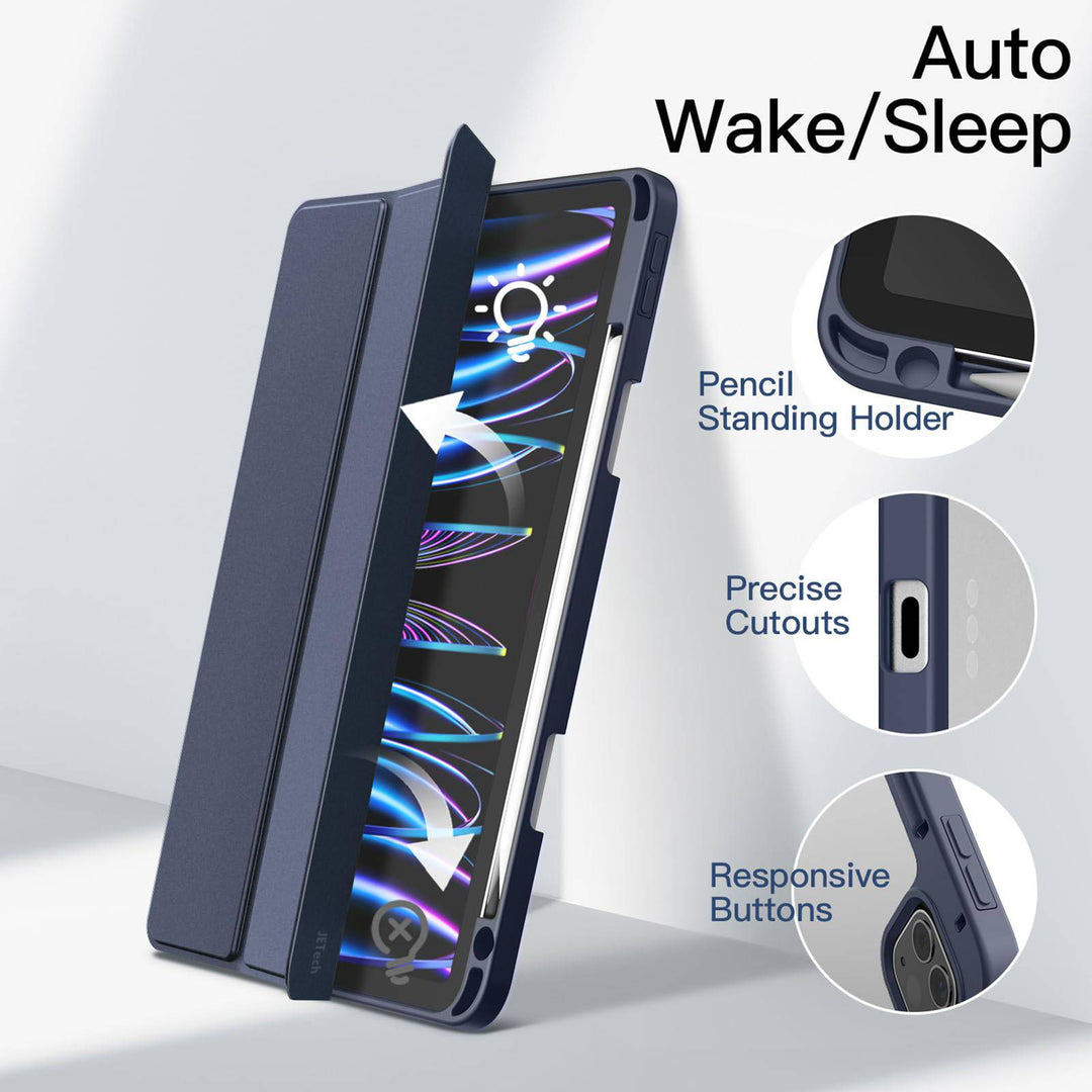 JETech Slim Clear iPad Pro Case with Pencil Holder - DOKUTRONIX