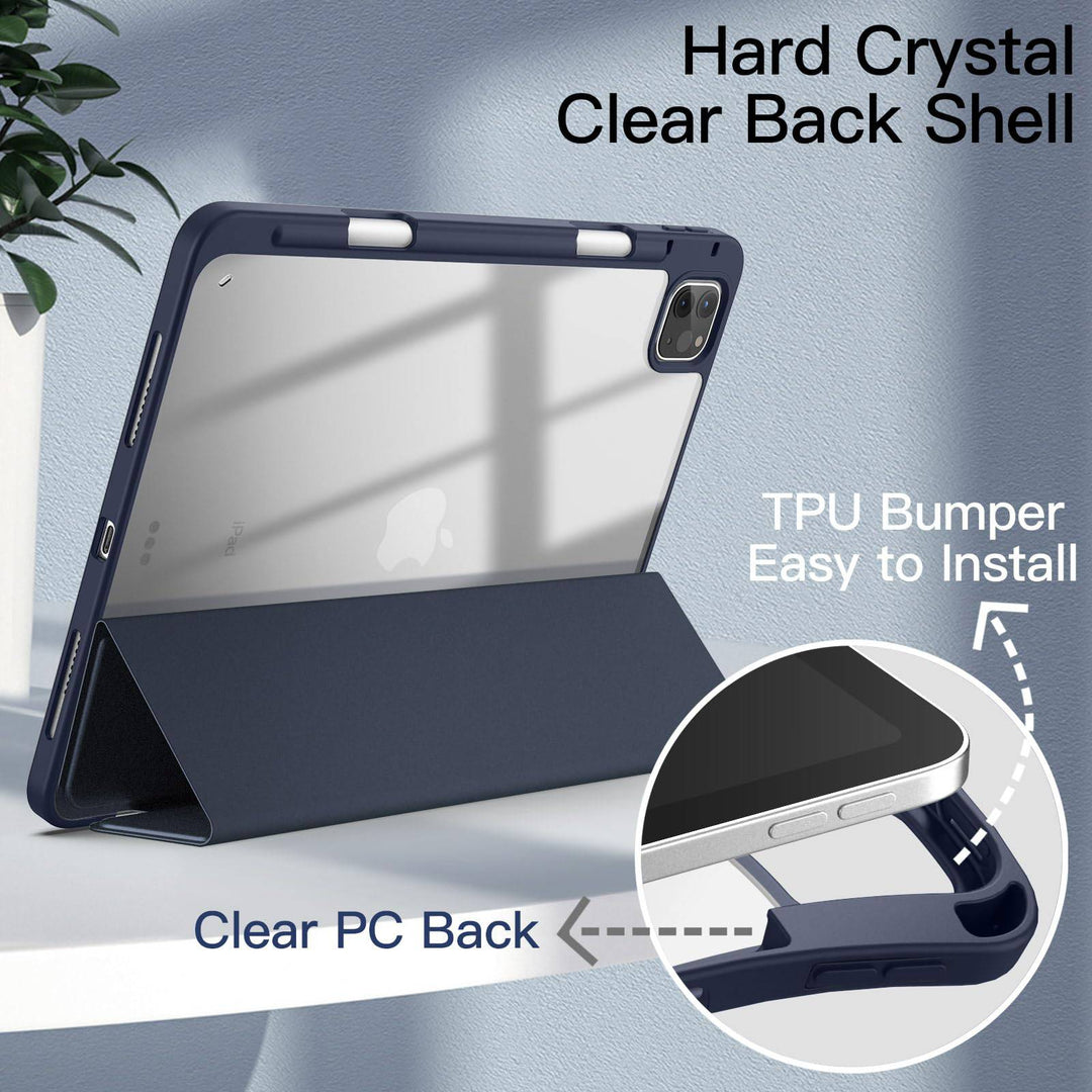 JETech Slim Clear iPad Pro Case with Pencil Holder - DOKUTRONIX