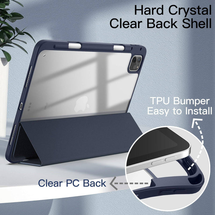 JETech Slim Clear iPad Pro Case with Pencil Holder - DOKUTRONIX