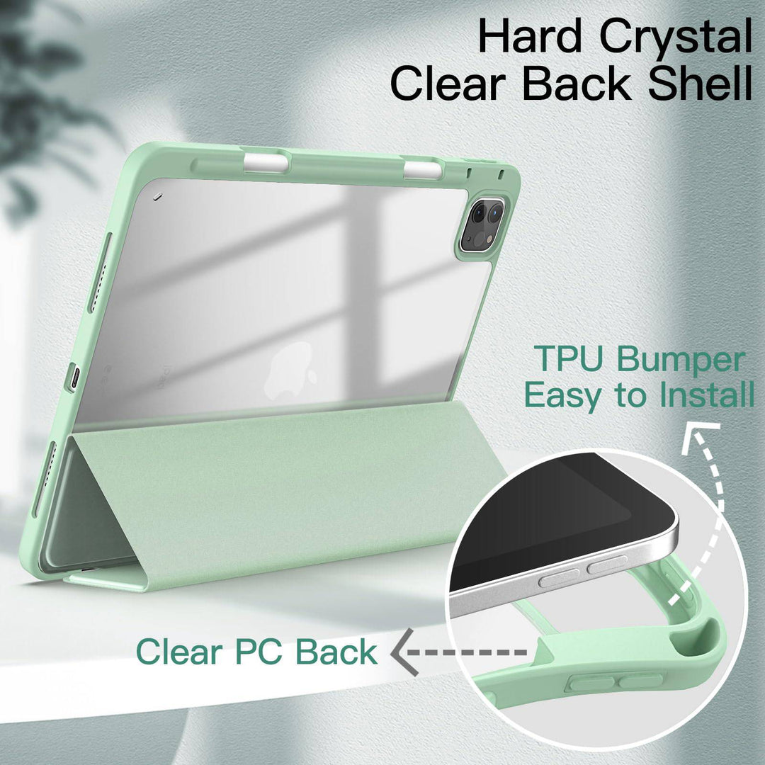 JETech Slim Clear iPad Pro Case with Pencil Holder - DOKUTRONIX