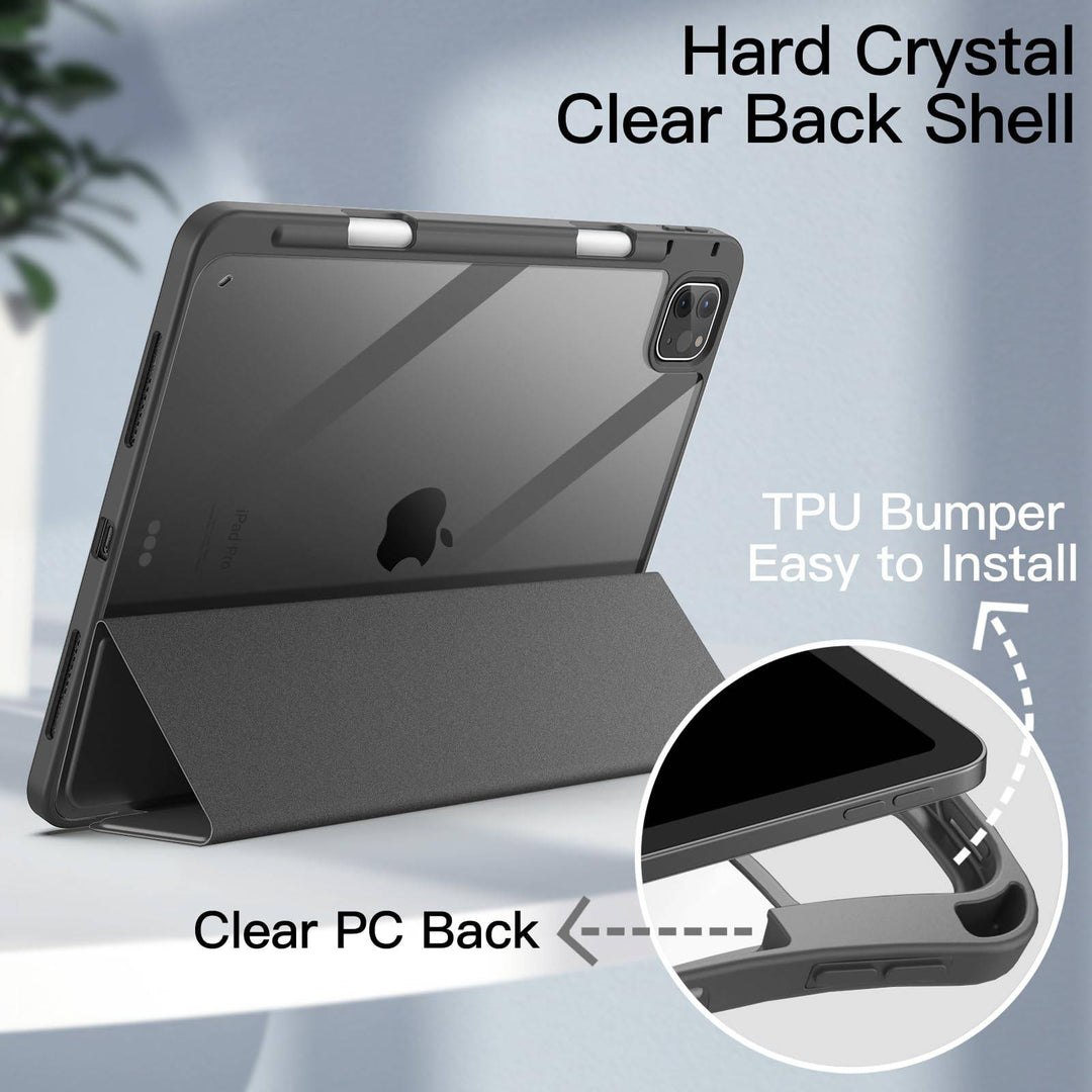 JETech Slim Clear iPad Pro Case with Pencil Holder - DOKUTRONIX