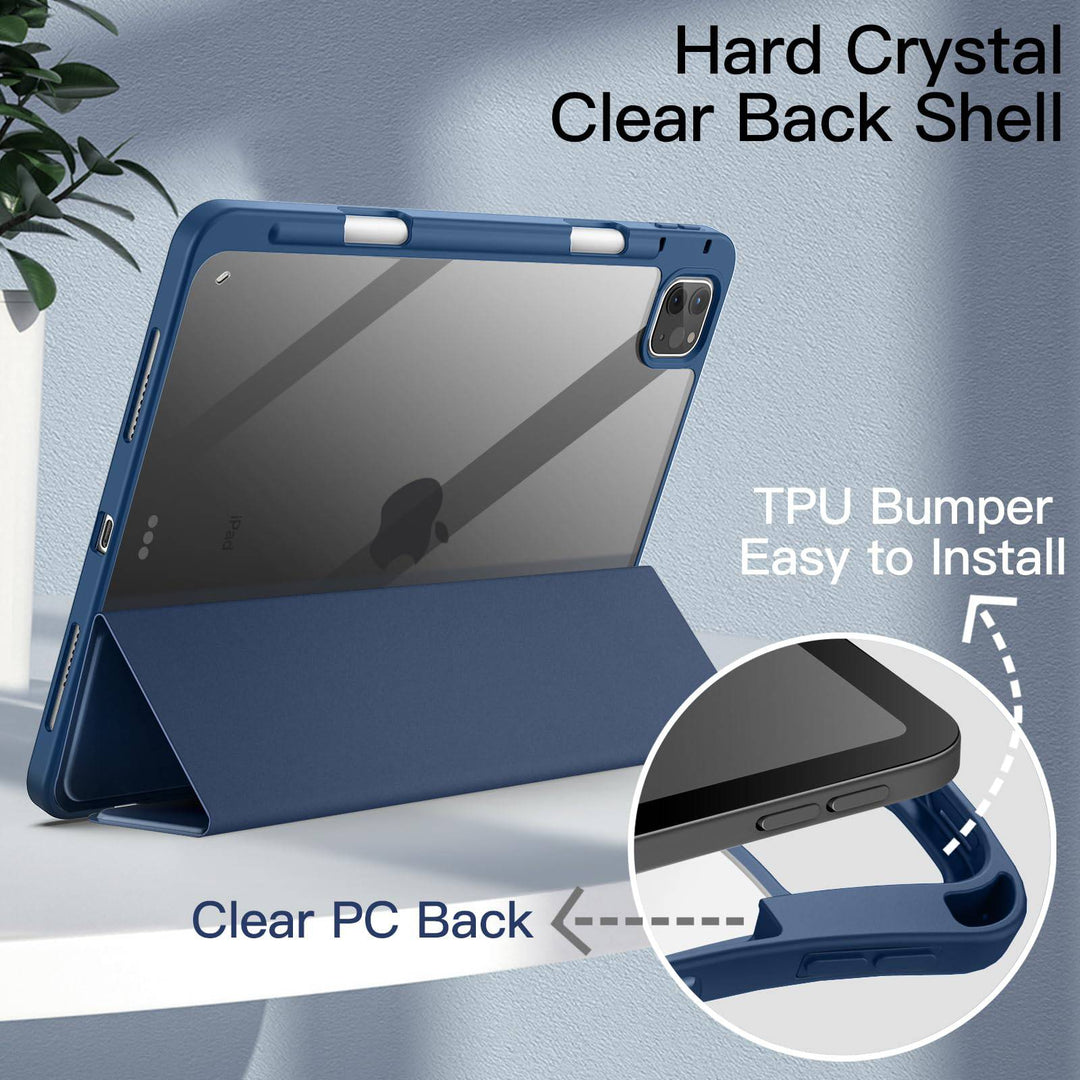JETech Slim Clear iPad Pro Case with Pencil Holder - DOKUTRONIX