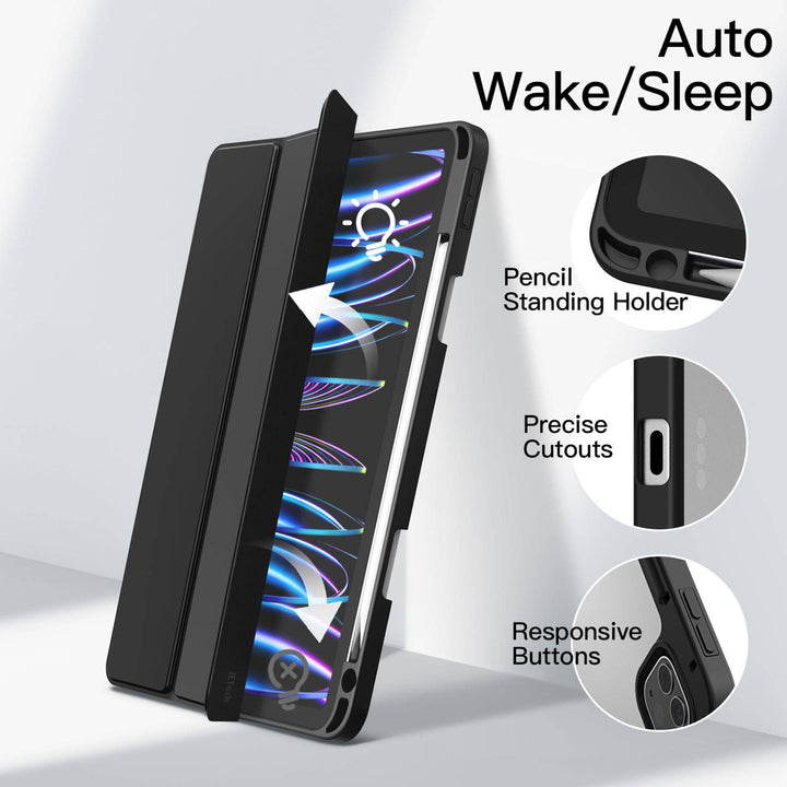 JETech Slim Clear iPad Pro Case with Pencil Holder - DOKUTRONIX