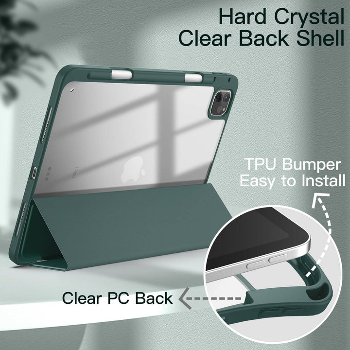 JETech Slim Clear iPad Pro Case with Pencil Holder - DOKUTRONIX