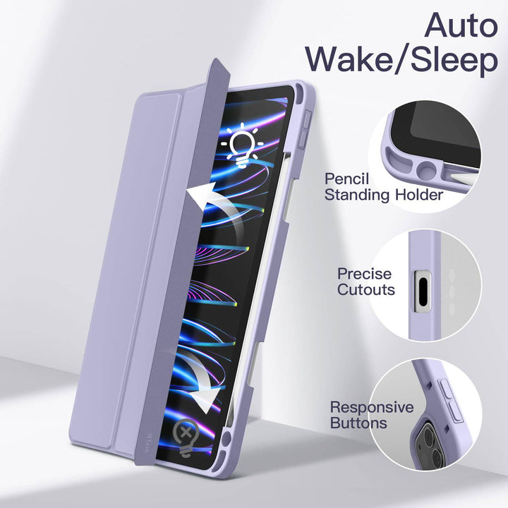 JETech Slim Clear iPad Pro Case with Pencil Holder - DOKUTRONIX