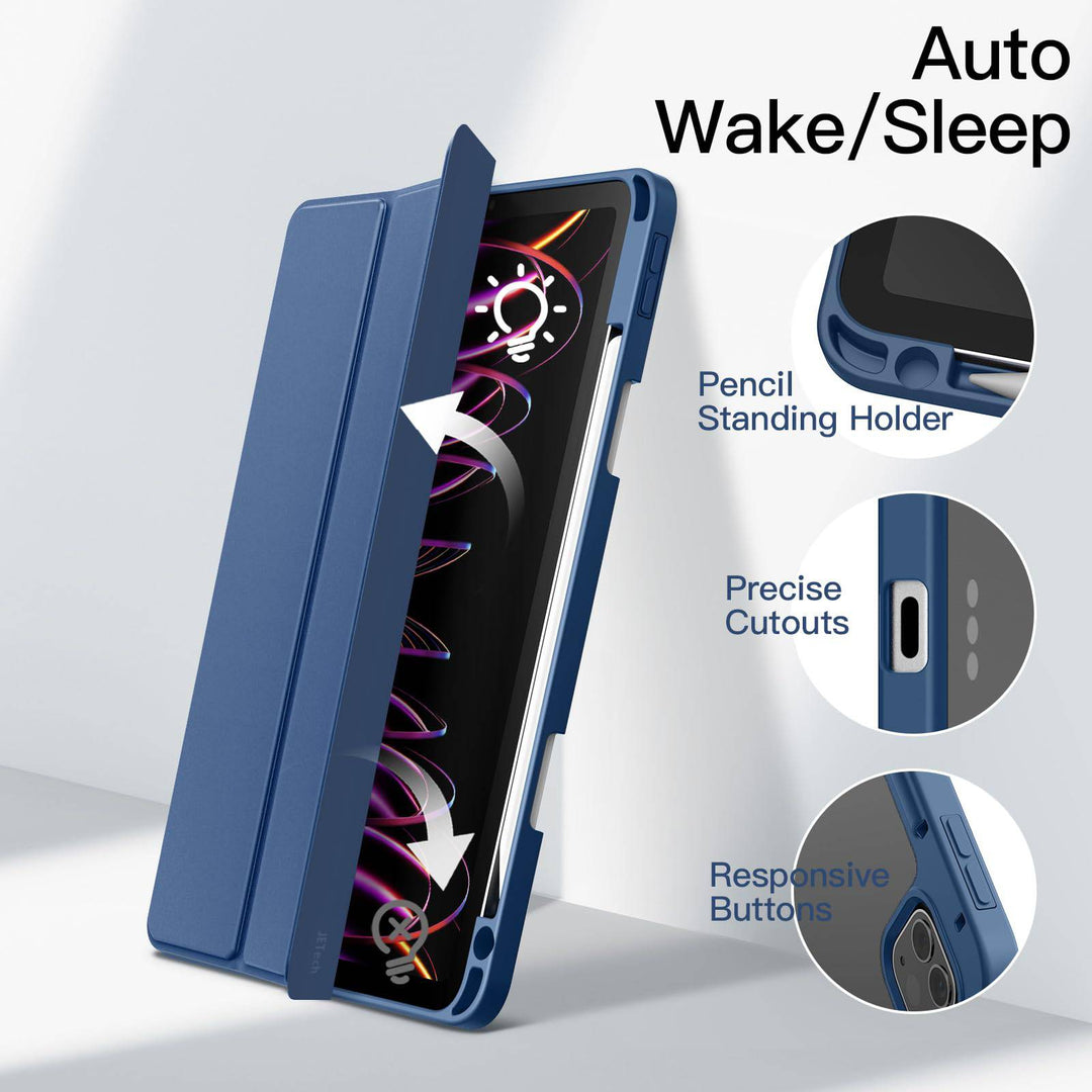 JETech Slim Clear iPad Pro Case with Pencil Holder - DOKUTRONIX
