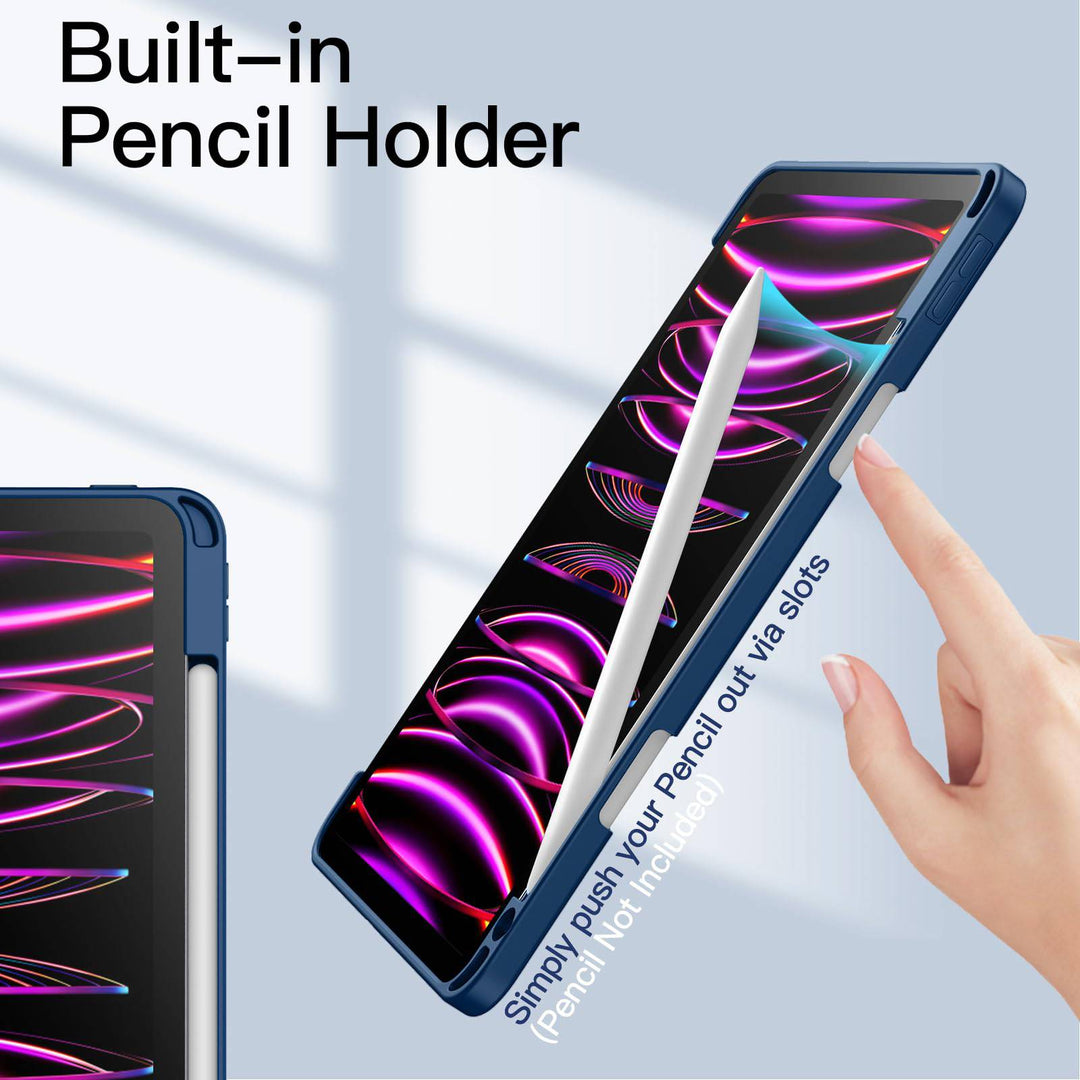JETech Slim Clear iPad Pro Case with Pencil Holder - DOKUTRONIX