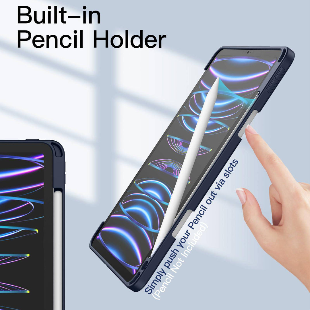 JETech Slim Clear iPad Pro Case with Pencil Holder - DOKUTRONIX