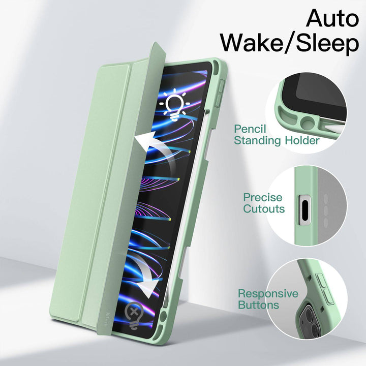 JETech Slim Clear iPad Pro Case with Pencil Holder - DOKUTRONIX