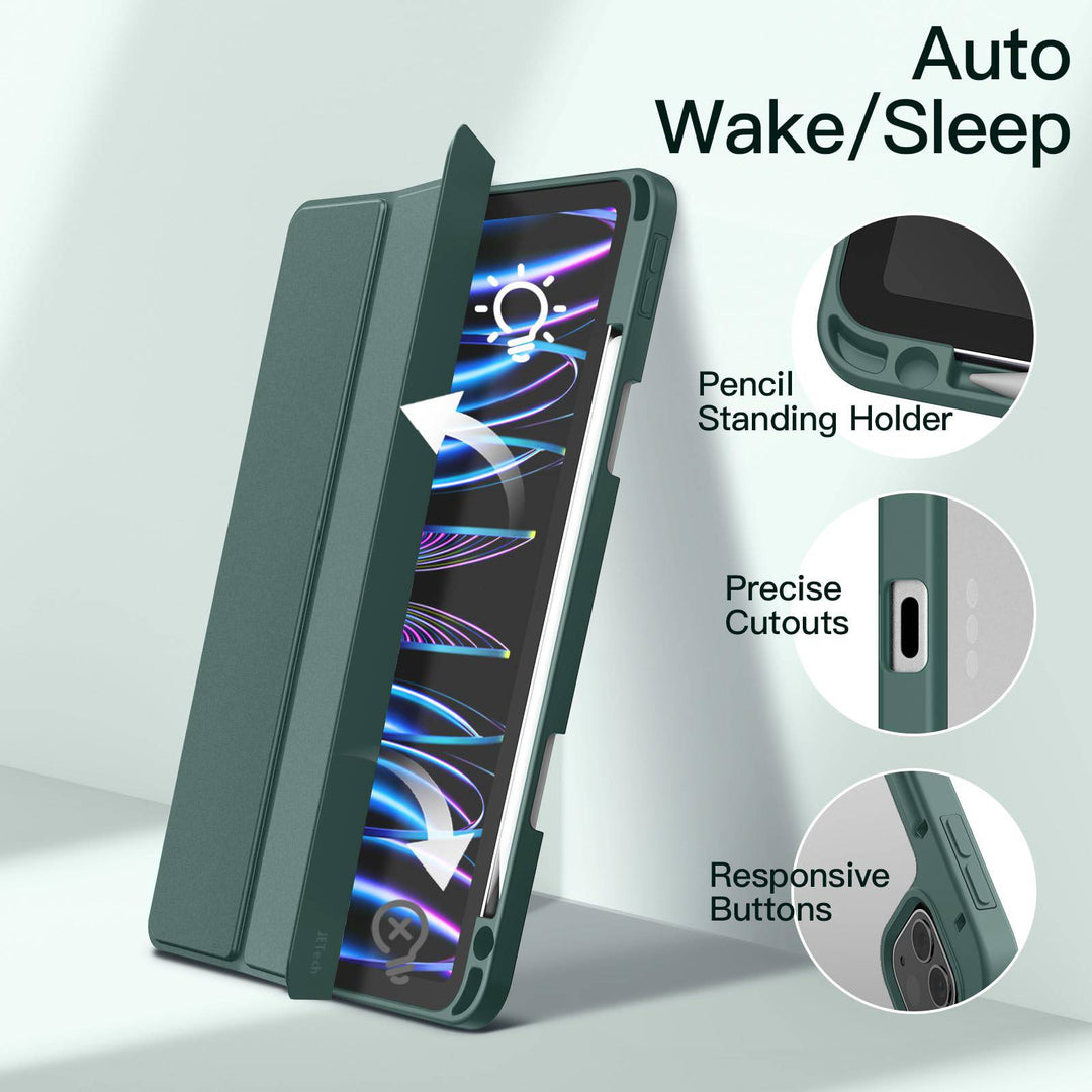 JETech Slim Clear iPad Pro Case with Pencil Holder - DOKUTRONIX