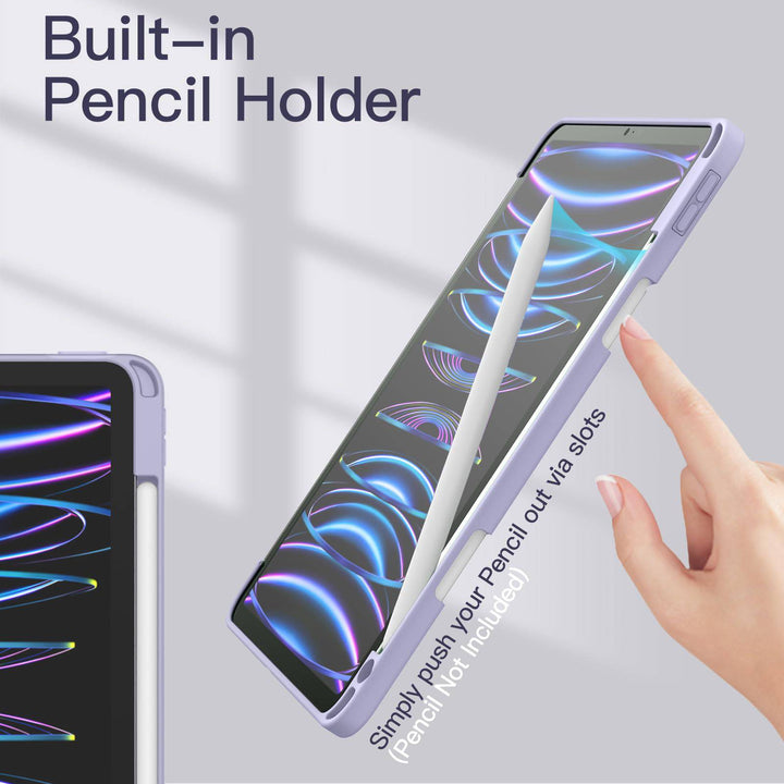 JETech Slim Clear iPad Pro Case with Pencil Holder - DOKUTRONIX