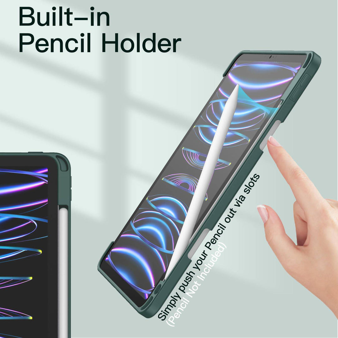 JETech Slim Clear iPad Pro Case with Pencil Holder - DOKUTRONIX
