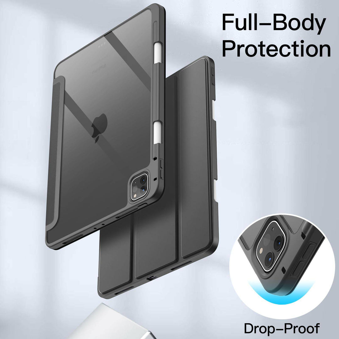 JETech Slim Clear iPad Pro Case with Pencil Holder - DOKUTRONIX