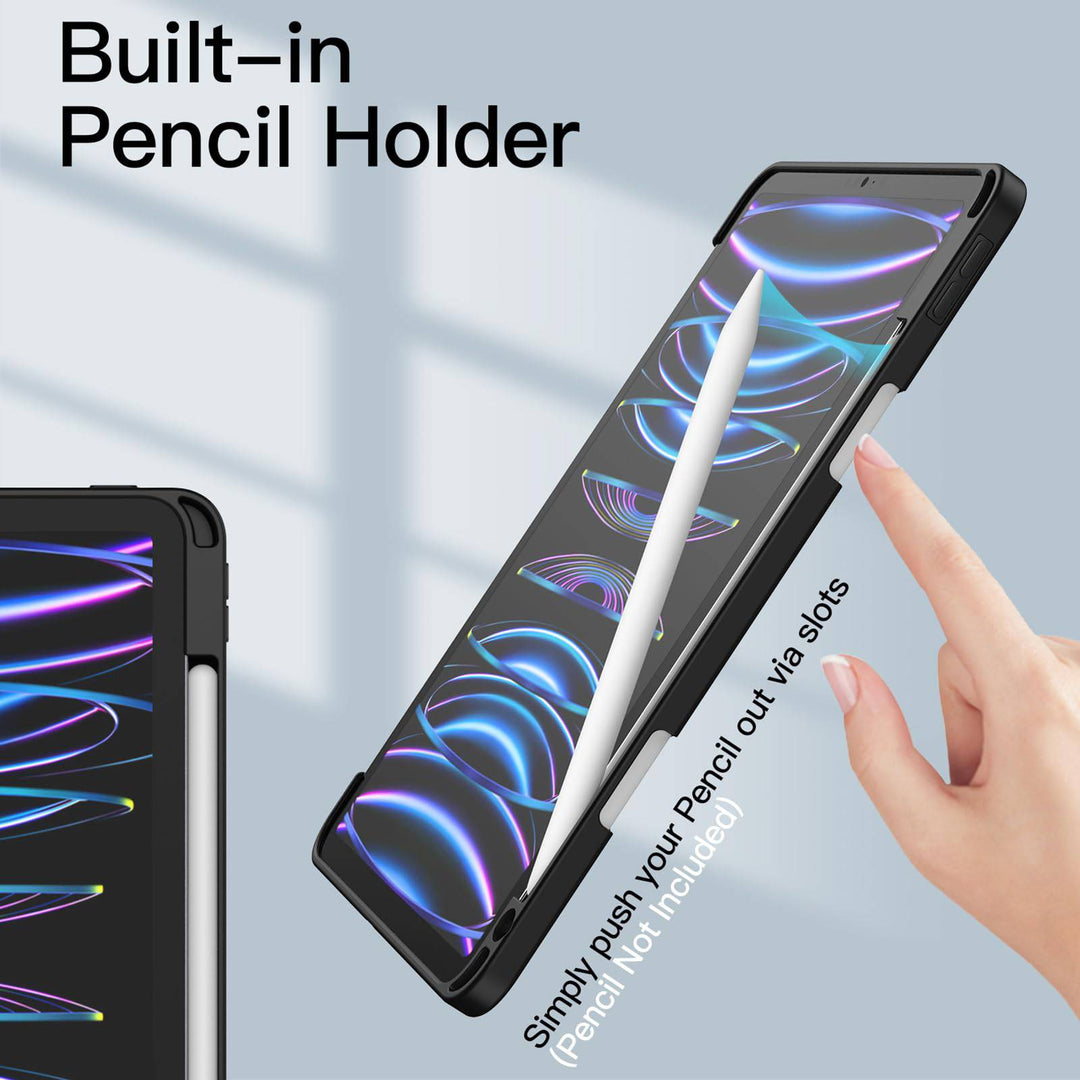 JETech Slim Clear iPad Pro Case with Pencil Holder - DOKUTRONIX