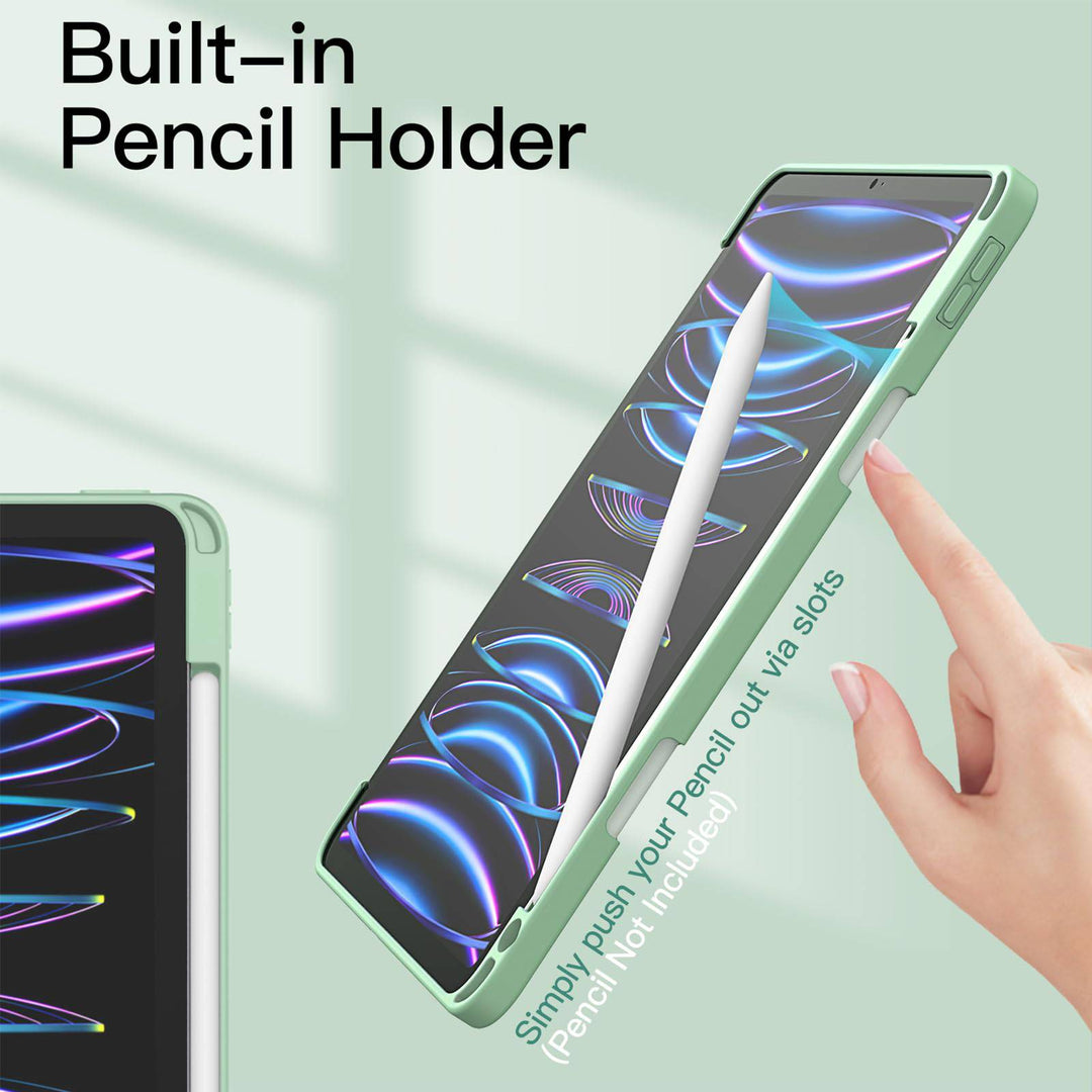 JETech Slim Clear iPad Pro Case with Pencil Holder - DOKUTRONIX