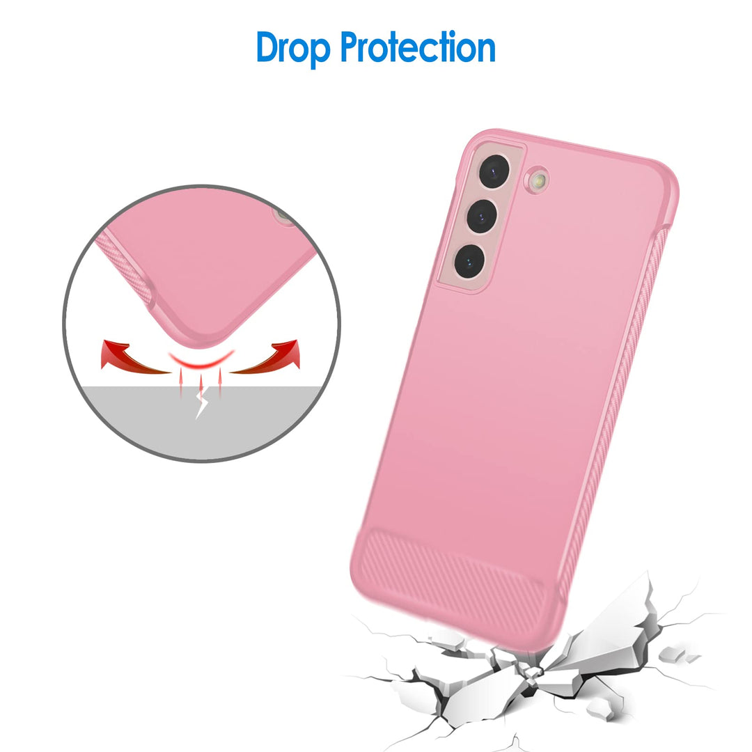 JETech Slim Carbon Case for Galaxy S22+ - Pink - DOKUTRONIX
