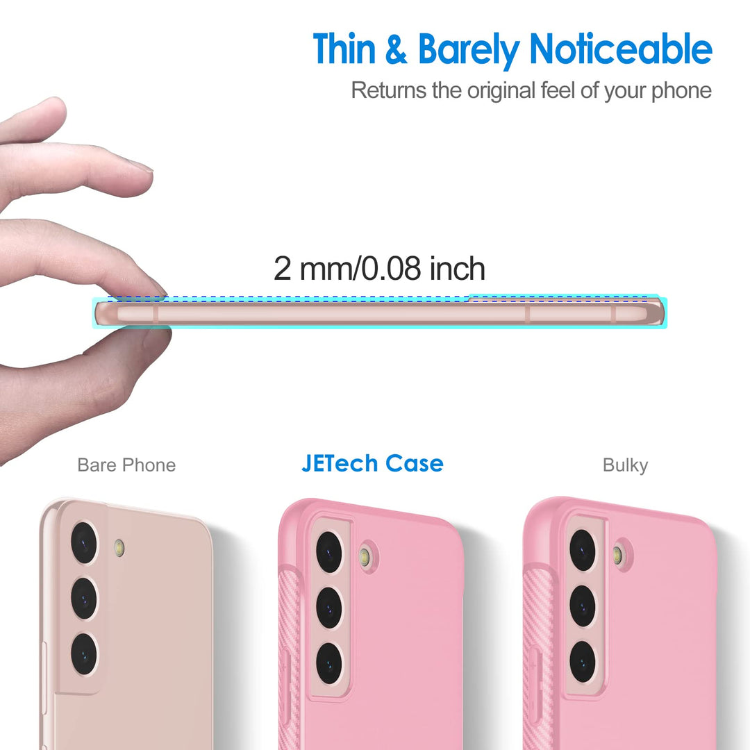 JETech Slim Carbon Case for Galaxy S22+ - Pink - DOKUTRONIX