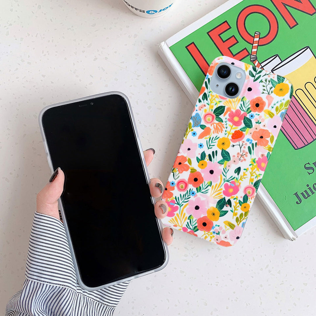 Floral Shield: iPhone 15 Plus Soft Case for Women - DOKUTRONIX