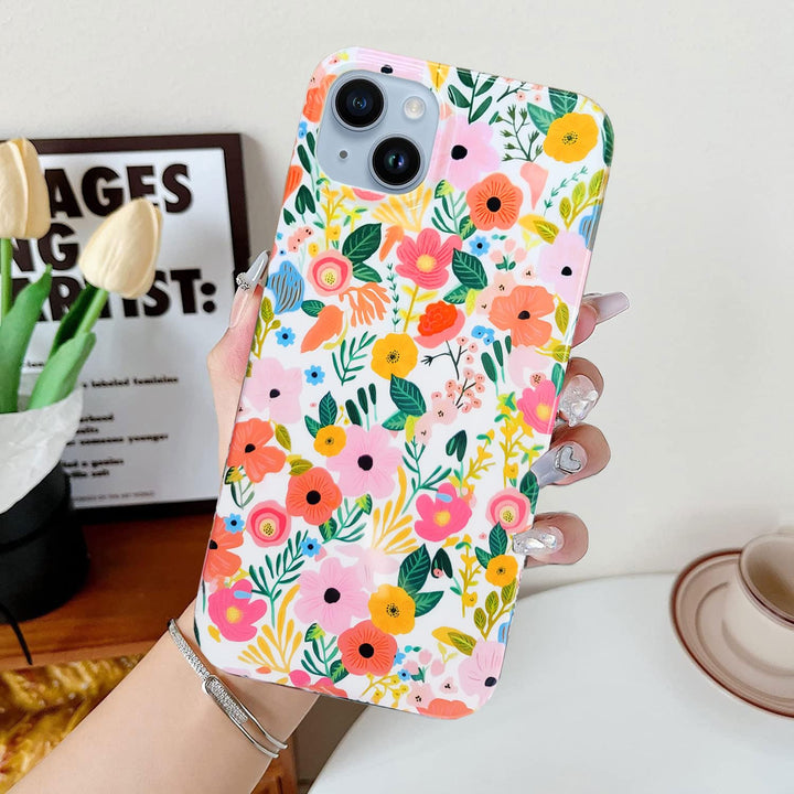 Floral Shield: iPhone 15 Plus Soft Case for Women - DOKUTRONIX