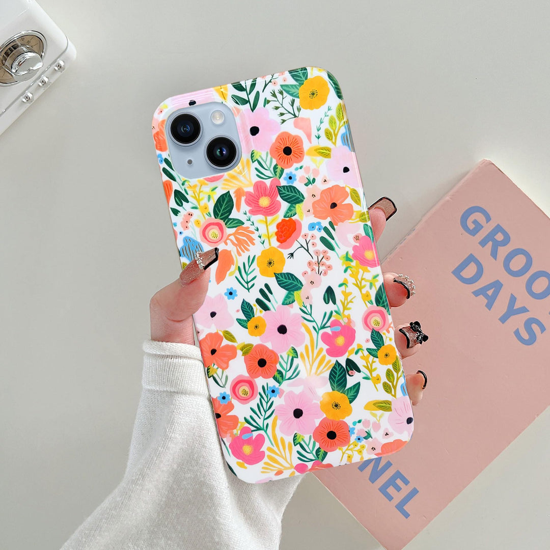 Floral Shield: iPhone 15 Plus Soft Case for Women - DOKUTRONIX