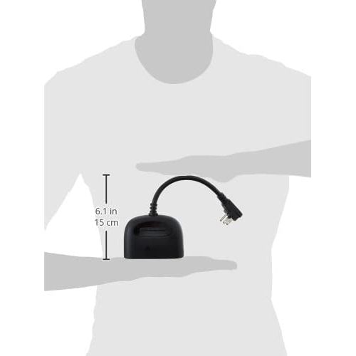 Kasa Outdoor Smart Plug, Smart Home Wi-Fi Outlet with 2 Sockets, IP64 Weather Resistance, Compatible with Alexa, Google Home & IFTTT, No Hub Required, ETL Certified(EP40), Black - DOKUTRONIX