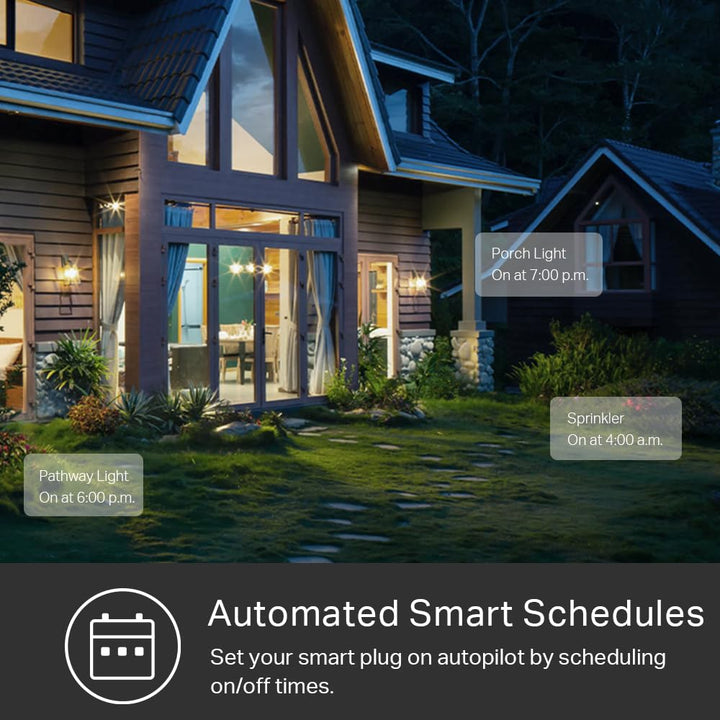 Kasa Outdoor Smart Plug, Smart Home Wi-Fi Outlet with 2 Sockets, IP64 Weather Resistance, Compatible with Alexa, Google Home & IFTTT, No Hub Required, ETL Certified(EP40), Black - DOKUTRONIX