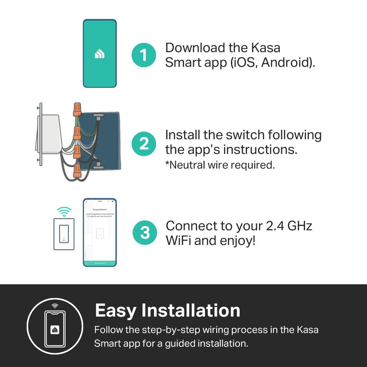 Kasa Smart Switch Trio: Alexa & Google Ready - DOKUTRONIX