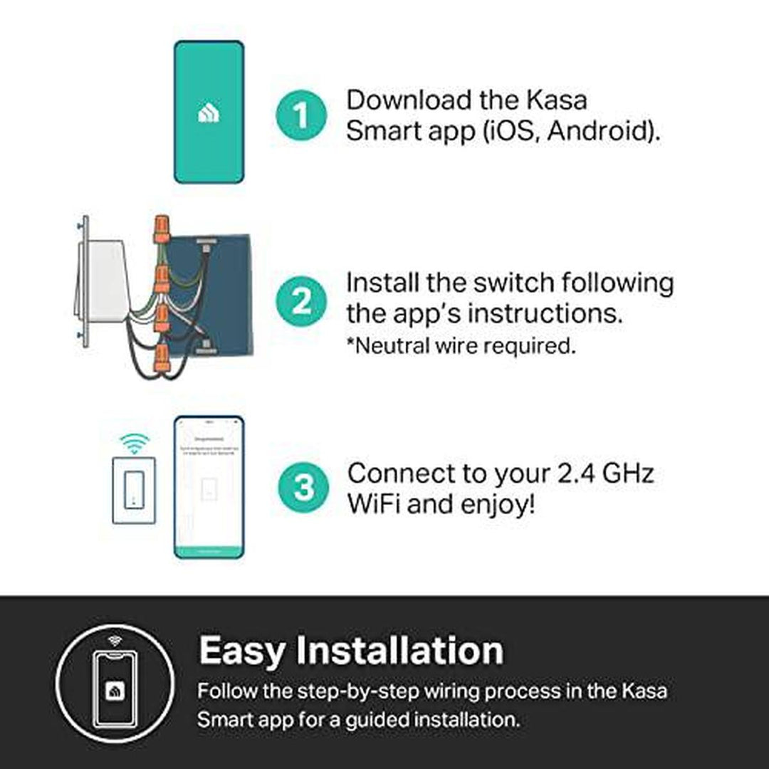 Kasa Smart Switch Trio: Alexa & Google Ready - DOKUTRONIX