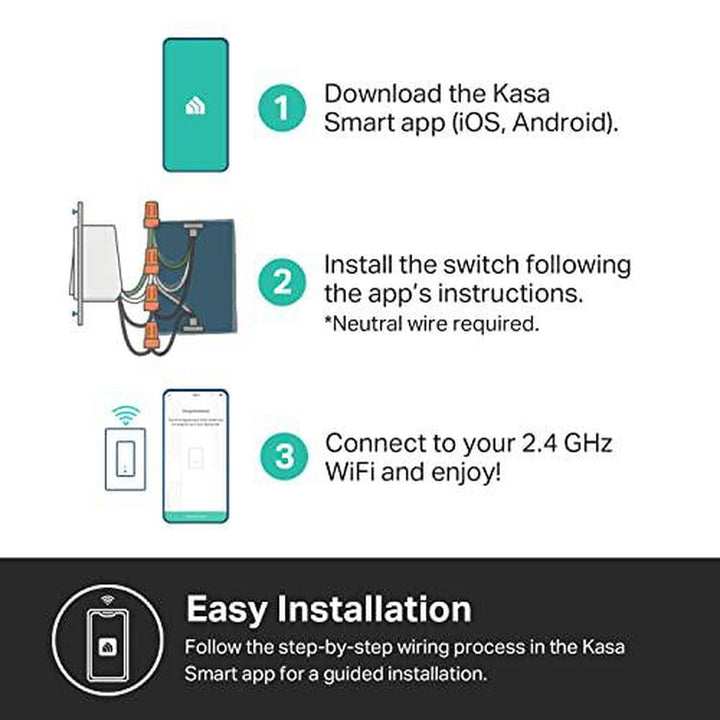 Kasa Smart Switch Trio: Alexa & Google Ready - DOKUTRONIX