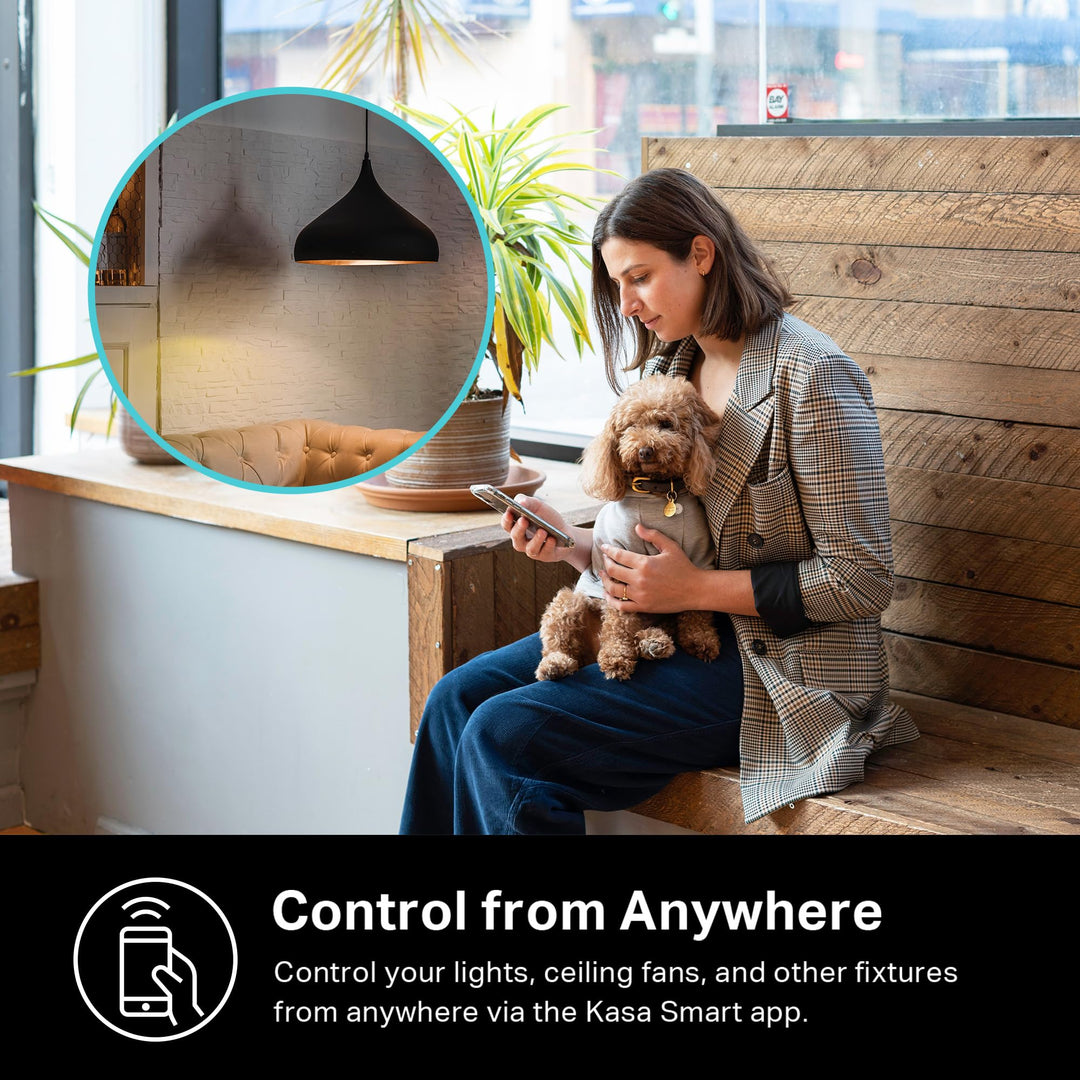 Kasa Smart Switch 2-Gang HS200-2, Single Pole,Neutral Wire Required, 2.4GHz Wi-Fi Light Switch Compatible with Alexa and Google Home, UL Certified, No Hub Required, White - DOKUTRONIX