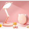 Kawaii Cat Foldable Desk Lamp - Pink & Portable