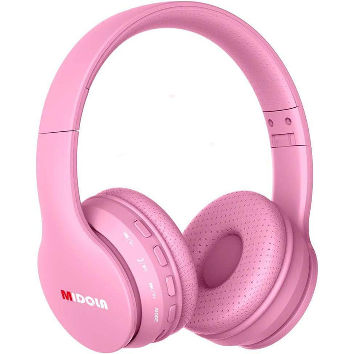 Pink Kids Foldable Bluetooth Headphones - Safe Sound - DOKUTRONIX