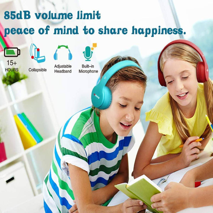 Pink Kids Foldable Bluetooth Headphones - Safe Sound - DOKUTRONIX