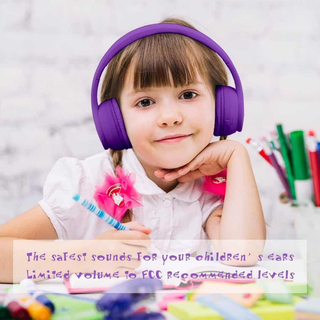 KidBeatz Foldable BT Headphones - Purple - DOKUTRONIX