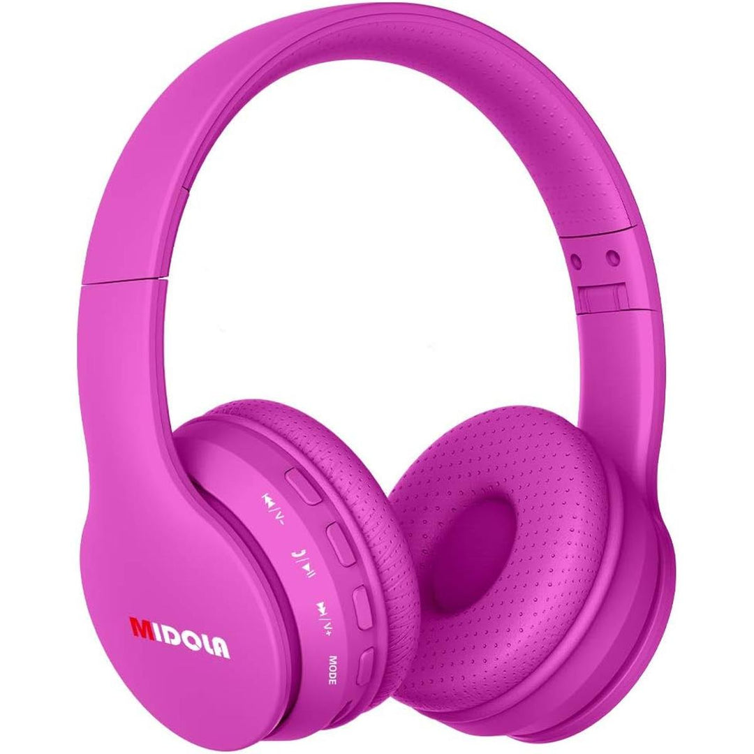 Foldable Kids Bluetooth Headphones - Rose Pink - DOKUTRONIX
