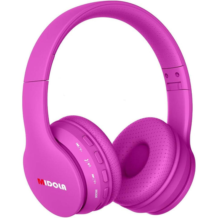 Foldable Kids Bluetooth Headphones - Rose Pink - DOKUTRONIX