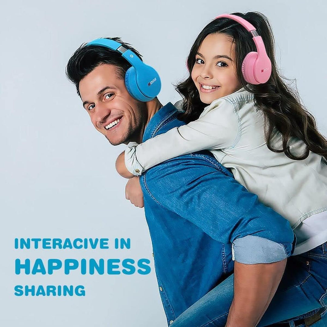 KidSafe Foldable Bluetooth Headphones - Turquoise - DOKUTRONIX