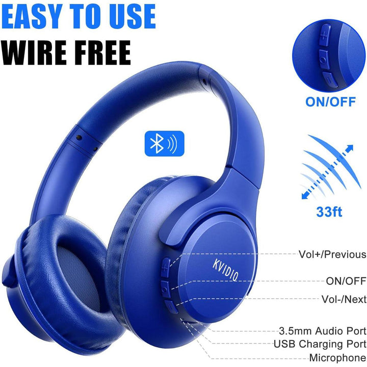 BLUVIDIO SoundWave Bluetooth Headphones - DOKUTRONIX