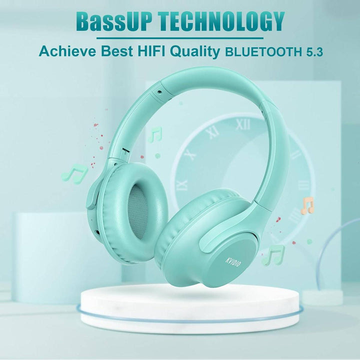 KVIDIO Green Bluetooth Over-Ear Headphones Elite - DOKUTRONIX