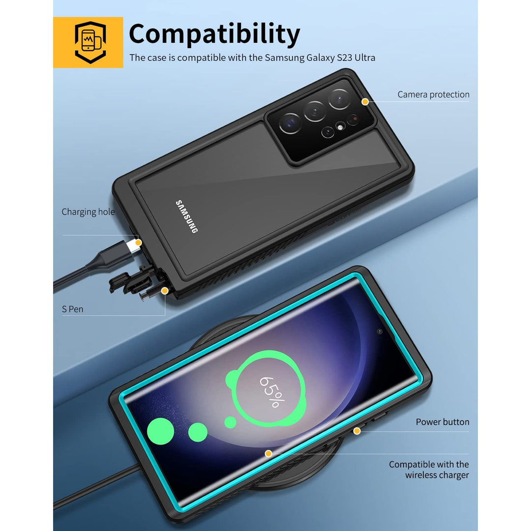 Lanhiem AquaShield Case for Galaxy S23 Ultra 5G - DOKUTRONIX