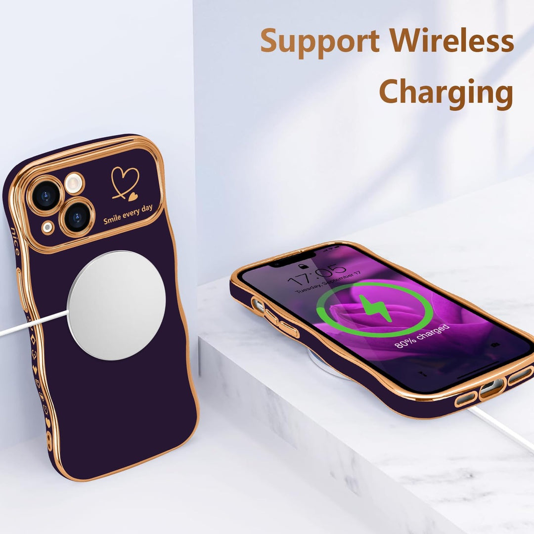 WaveLove iPhone 14 Plus Case in Dark Purple - DOKUTRONIX