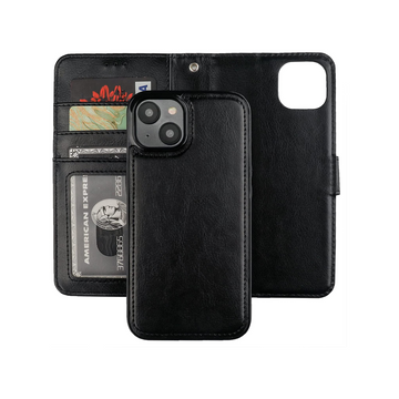 Detachable Wallet Case for iPhone 14: Premium PU Leather with RFID Blocking, Card Slots, Kickstand, and Shockproof Design